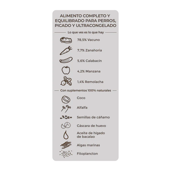 Menú Maravilla de Vacuno Monoproteico
