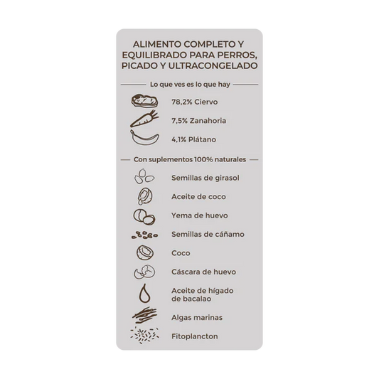 Menú Ambrosía de Ciervo Monoproteico