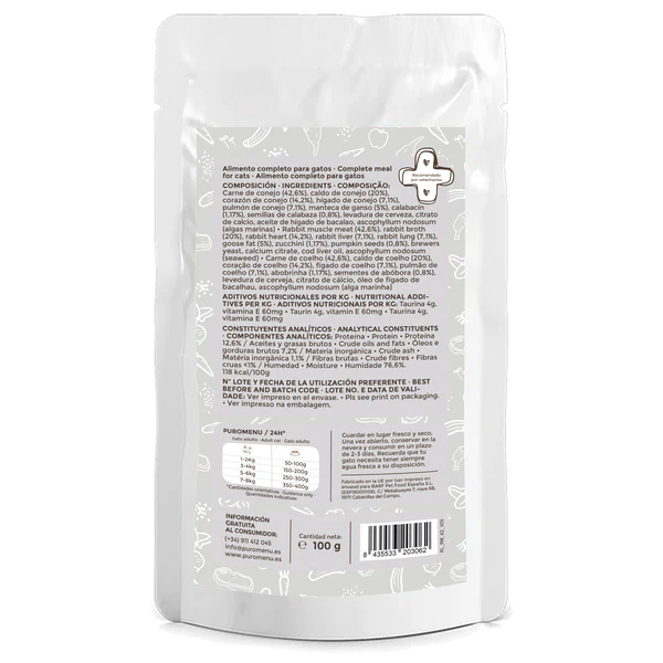 Menú Caza del Día (Conejo con Ganso)