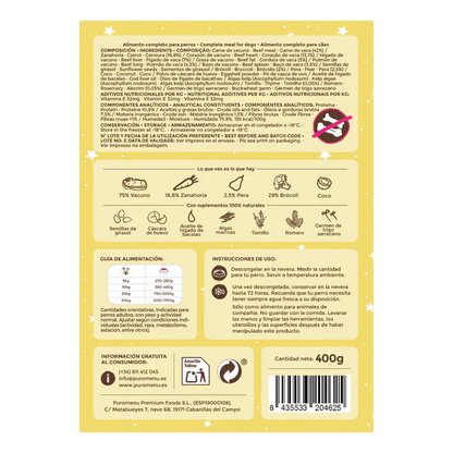 Menú Vacuno à la Canine 400g