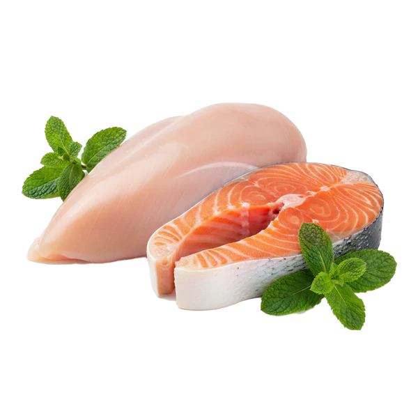 Menú cocinado Pollo y Salmón Delicat gatos