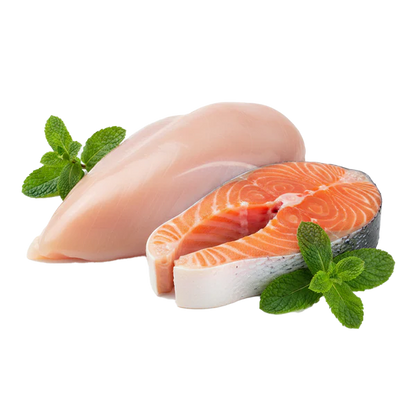 Menú cocinado Pollo y Salmón Delicat gatos