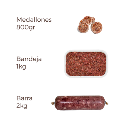 Menú BARF Llenarme de Vida Multiproteico