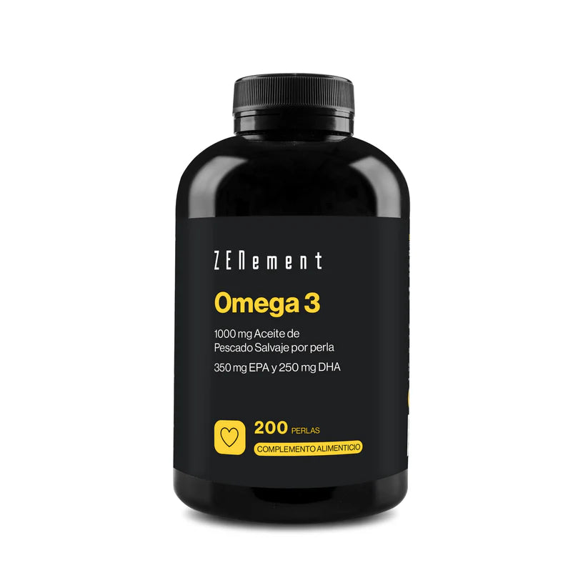 Omega-3 Aceite de pescado salvaje 1000mg 35% EPA I 25% DHA - 200 Cápsulas Blandas