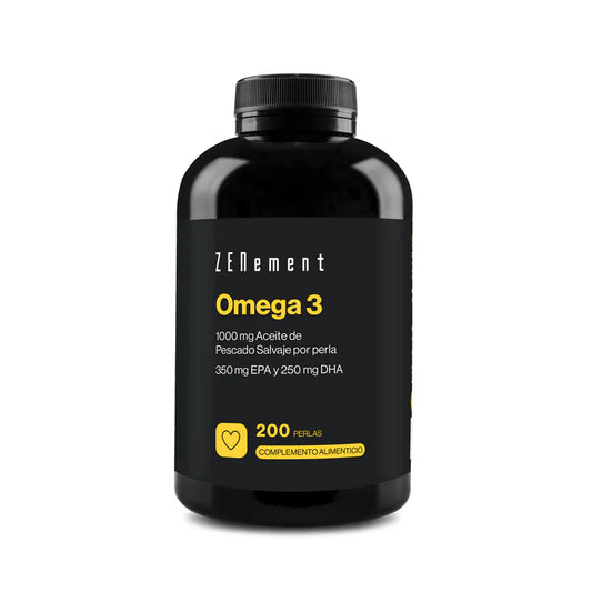 Omega-3 Aceite de pescado salvaje 1000mg 35% EPA I 25% DHA - 200 Cápsulas Blandas